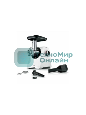 Мясорубка электрическая Bosch MFWS420W белый, 1900 Вт, 2.5 кг/мин, реверс, насадки - 3