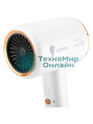 Фен LEONORD LE-1213 белый, 2000 Вт, ионизация