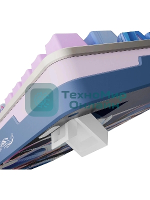 Клавиатура Redragon Flekact Pro гибридная, USB Type-A, Bluetooth, радиоканал, фиолетовый