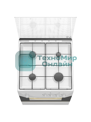 Плита газовая Darina 1D GM141 007 W белый, конфорок 4 шт, духовка 50 л, 60 см x 85 см x 60 см