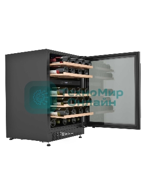 Винный шкаф встраиваемый ZÜGEL ZCWI460DB, черный
