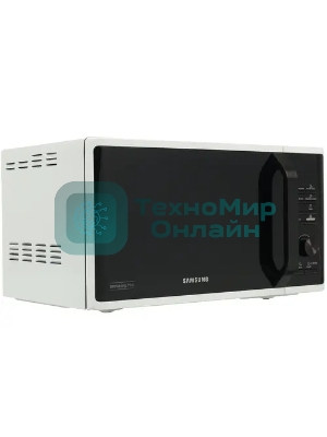 Микроволновая печь Samsung MG23K3515AW/BW белый/черный, 23 л, 800 Вт, переключатели - кнопки, поворотный механизм