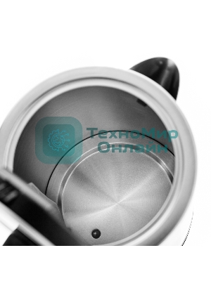 Чайник электрический BRAYER BR1060 2200 Вт, 1.7 л, стальной/черный