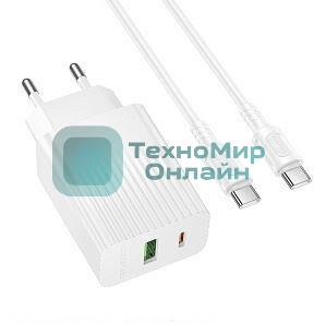 Сетевое зарядное устройство BOROFONE (6941991122927) BAS76Aaa 1USB+1Type-C 3.0A QC3.0 PD30W для Type-C Type-C White