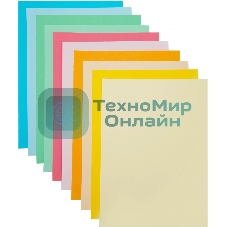 Бумага цветная Silwerhof тонир. 10 л. 10цв. A4 CREATE 80г/м2 папка
