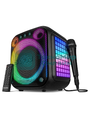 Портативная колонка SVEN PS-880, черный, 1.0, 110 Вт (RMS), Bluetooth, FM, USB, microSD, LED-дисплей, аккумулятор