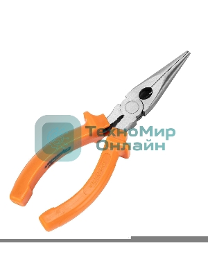 Длинногубцы Sparta Classic, 160 мм, прямые шлифованные, пластмассовые рукоятки