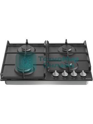Газовая варочная панель Gorenje G641EXB, 4 конфорки, металл, черный