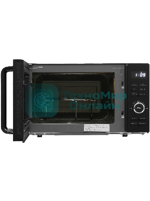 Микроволновая печь Haier HMG-DG207BA черный, 20 л, 700 Вт, переключатели - кнопки, поворотный механизм