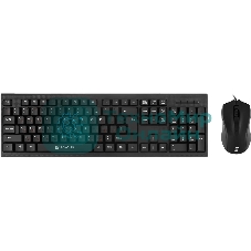 Комплект клавиатура+мышь Oklick 620M проводной, USB, 1200 DPI, чёрный