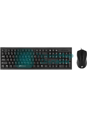 Комплект клавиатура+мышь Oklick 620M проводной, USB, 1200 DPI, чёрный