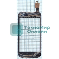 Сенсорное стекло (тачскрин) для Philips W635, черное