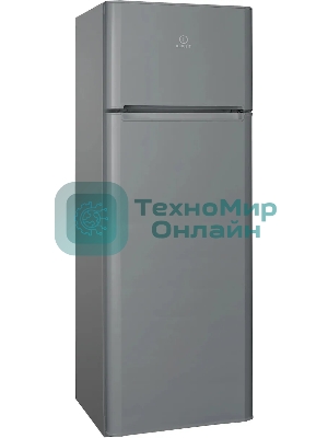Холодильник Indesit TIA 14 G серебристый двухкамерный 194/51л морозилка сверху, ручное