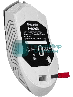 Мышь беспроводная Defender Pandora GM-502 белый, 3200 dpi, радиоканал, USB, кнопки - 7