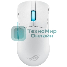 Мышь беспроводная/проводная ASUS ROG Harpe Ace Aim Lab Edition белый, 36000 dpi, радиоканал, Bluetooth, USB, кнопки - 5