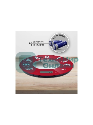 Весы кухонные BQ KS1007 Spartak, красный/рисунок