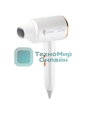 Фен LEONORD LE-1213 белый, 2000 Вт, ионизация