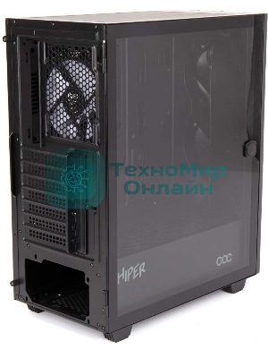 Компьютерный корпус Hiper DCB черный без БП ATX 1x120mm 1x140mm 1xUSB2.0 1xUSB3.0 audio bott PSU