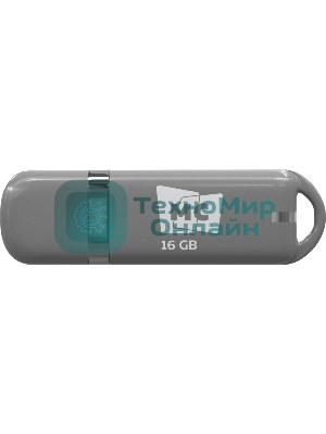 Флешка USB MORE CHOICE МФБ16 Grey (4620202558879), 16GB, USB 3.0, R/W 25/12, серый