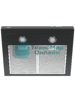 Вытяжка каминная Elikor Квадра 60П-430-К3Д черный, 59 см, 430 куб. м/ч, 56 дБ