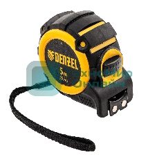 Рулетка Denzel 5м х 25мм, автоматич. фиксац., нейлон. покрытие, магнит. зацеп, двухстор. разметка