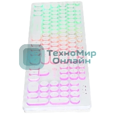 Клавиатура проводная Oklick 420MRL 1091227, USB, белый