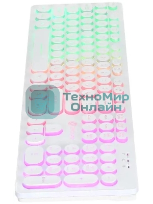 Клавиатура проводная Oklick 420MRL 1091227, USB, белый