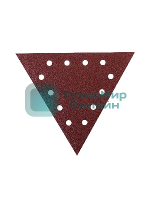 Треугольник шлифовальный PATRIOT на липучке, 285мм, 12 отверстий, Р60, 10 шт