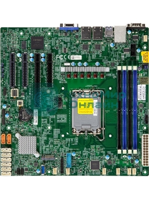 Материнская плата SuperMicro MBD-X13SCL-F-B, LGA1700, Intel C262, 4xDDR5, 8xSATA, 1xM.2, 1xPCIe 5.0 x16, 3xPCIe 5.0 x8, 1xVGA, 2x1Gb LAN, 2xUSB 2.0, 2xUSB 3.2 Gen 1, ATX