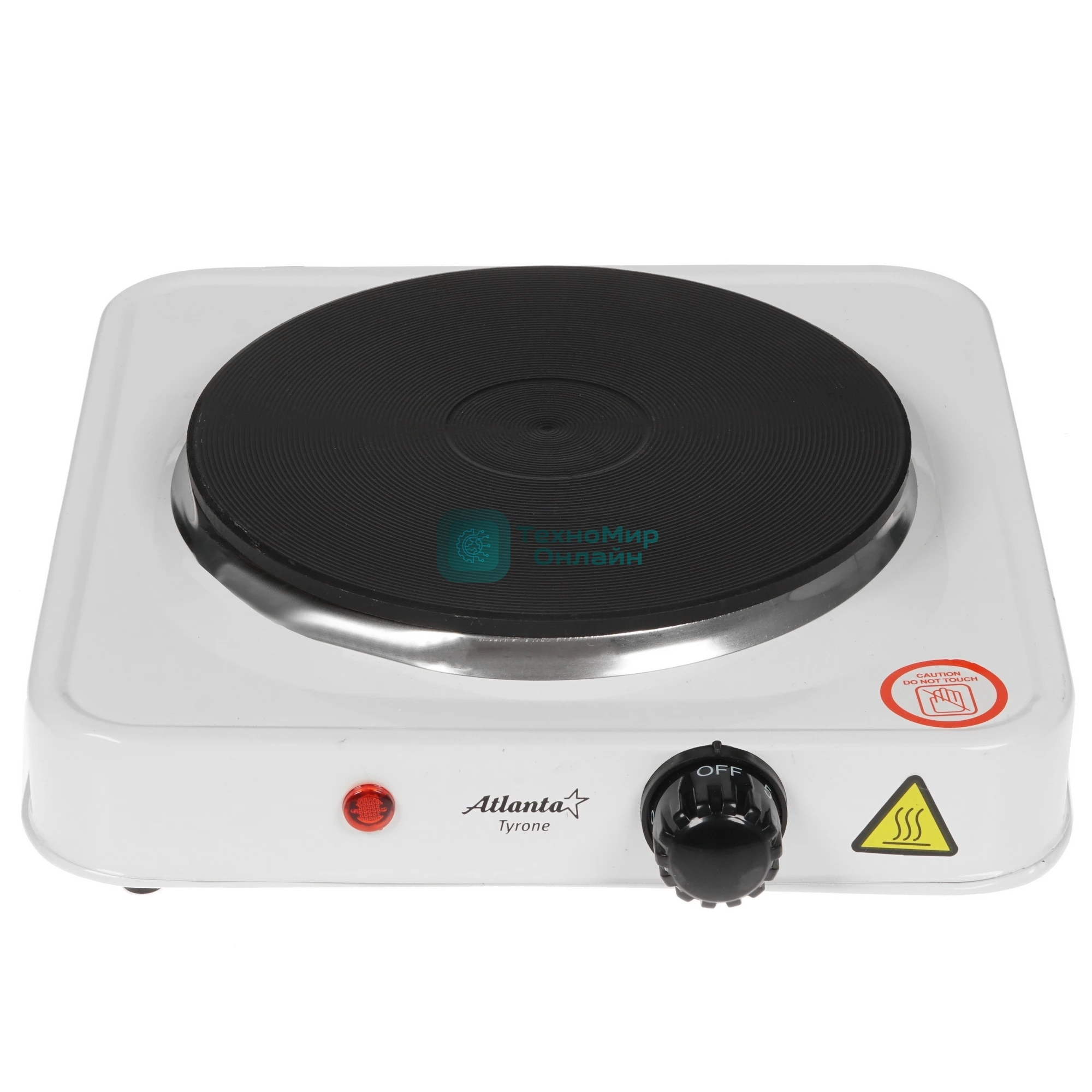 Плита настольная электрическая Atlanta ATH-1736 белый, одноконфорочная