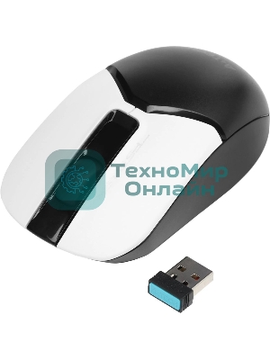Мышь беспроводная A4Tech Fstyler FB12 белый/черный, 1200 dpi, радиоканал, Bluetooth, USB, кнопки - 3