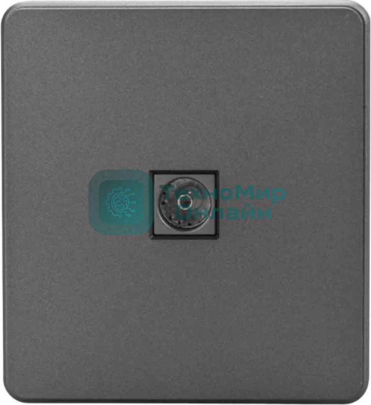 Розетка телевизионная Kranz ROUND TV с/у титан