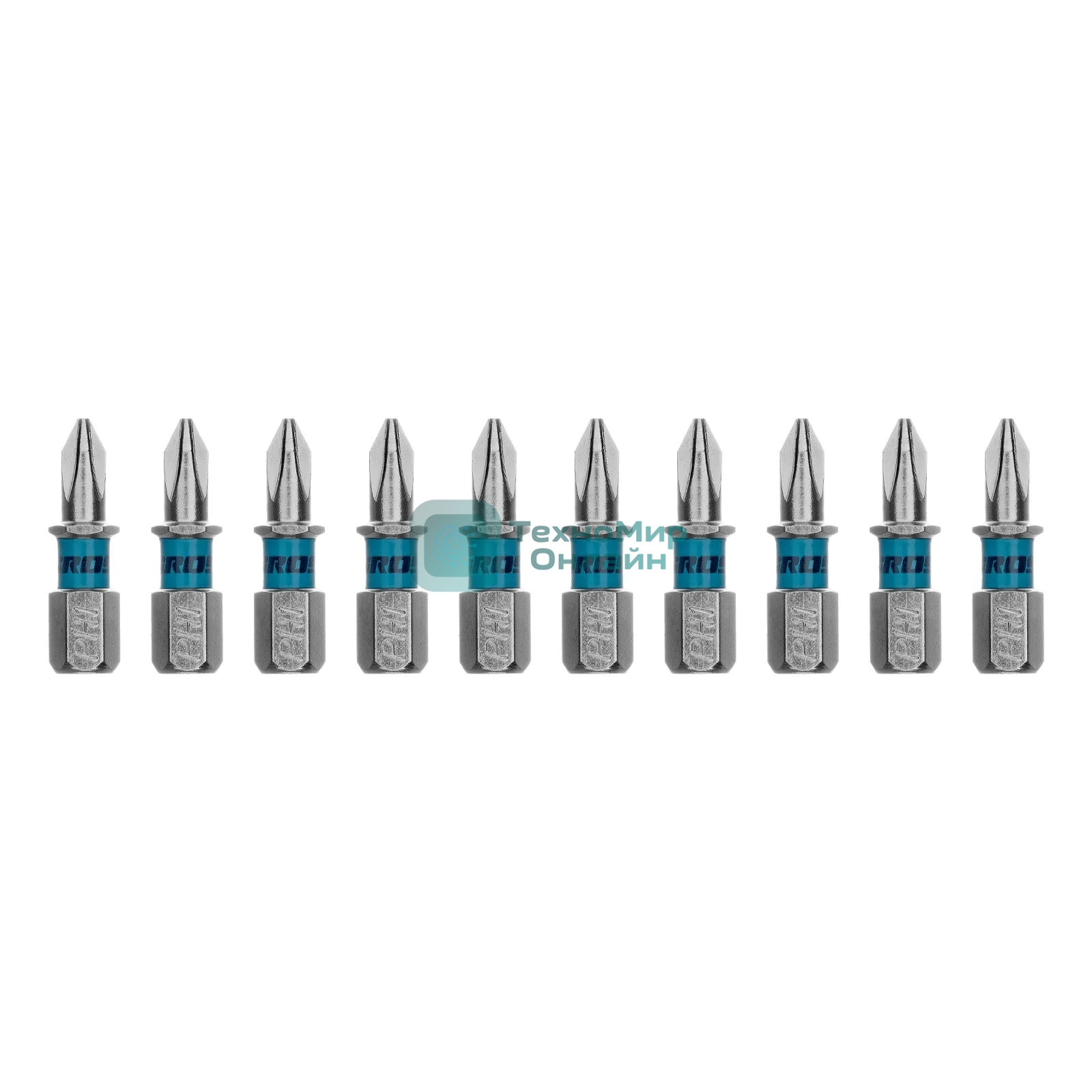 Бита Gross PH1х25мм, сталь S2, шестигр., 10 шт.