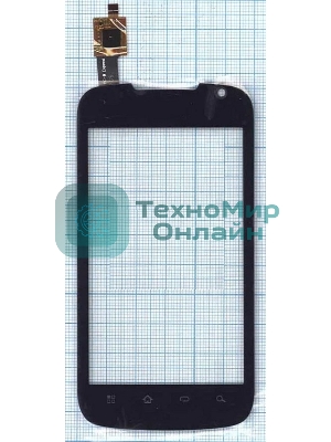 Сенсорное стекло (тачскрин) для Philips W635, черное