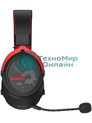 Гарнитура Bloody MR590 Sports Red красный/чёрный, беспроводная + проводная, Bluetooth, до 35 ч