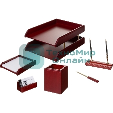 Настольный набор Good Sunrise M6C-25A (6 предметов) фактура красное дерево, материал дерево, бордовый/черный