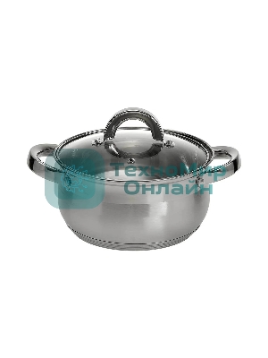 Кастрюля WEBBER BE-143/2 1,9 л, 16 см, нержавеющая сталь, с крышкой