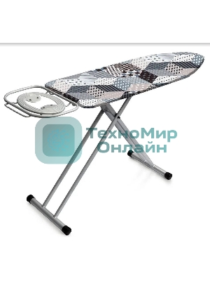 Доска гладильная Dogrular Домина 2237 рабочая поверхность 122 x 40, 142 x 50 x 9,5, регулировка высоты 8 позицмй, подъем 74-96 см, серая