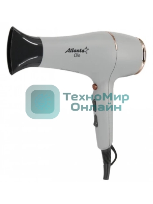 Фен Atlanta ATH-6811 серый/золотистый/черный, 2200 Вт
