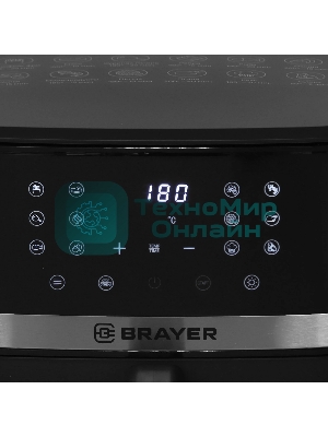 Аэрогриль Brayer BR2040 черный, 1800 Вт, 10 л, сенсор, 12 программ