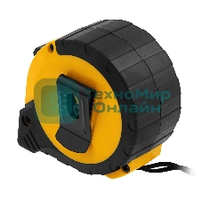Рулетка Denzel 5м х 25мм, двухкомп. корпус, кнопка-пауза