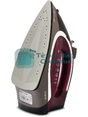 Утюг Vitek VT-8309 BK, черный/коричневый/бордовый
