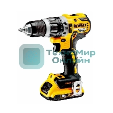 Дрель-шуруповерт аккумуляторная DeWalt DCD796D2-QW, 18В, 2 АКБ, Ударная, Кейс