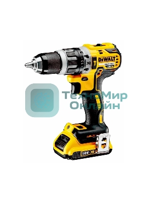 Дрель-шуруповерт аккумуляторная DeWalt DCD796D2-QW, 18В, 2 АКБ, Ударная, Кейс
