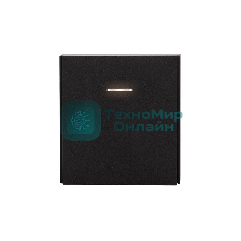 Выключатель Kranz STRONG 1 кл проходной (переключатель) с подсветкой 10А с/у антрацит