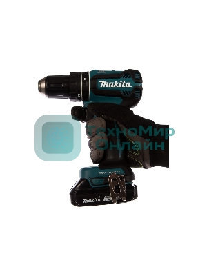 Аккумуляторная дрель-шуруповерт Makita DHP485SYE б\щет, 18В, 2х1.5 А·чLi-ion, БЗП-13мм,0-500\1900об\м, 50\25Нм
