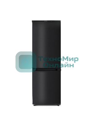 Холодильник Бирюса B418 черный двухкамерный 125/55л морозилка снизу