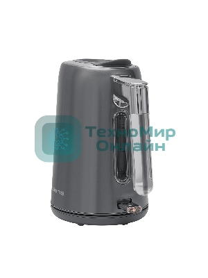 Чайник электрический Polaris PWK-1746СA серый, 1.7 л, ВЕРХ. ЗАЛИВ, нерж.