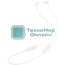 Беспроводные наушники JBL Tune 135BT белый, внутриканальные (с шейным ободом), Bluetooth, до 16 ч