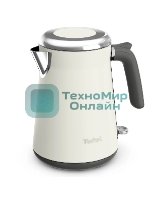 Электрочайник Tefal KI666AE0 молочный, 1.7 л, 2400 Вт, скрытый нагревательный элемент